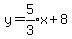 y=expr%285%2F3%29x%2B8
