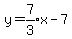 y=expr%287%2F3%29x-7