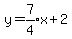 y=expr%287%2F4%29x%2B2