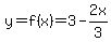 y=f%28x%29=3-2x%2F3