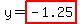 y=highlight%28-1.25%29