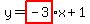 y=highlight%28-3%29x%2B1+