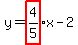 y=highlight%284%2F5%29x-2