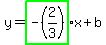y=highlight_green%28-%282%2F3%29%29x%2Bb