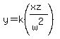 y=k%28%28xz%29%2Fw%5E2%29