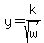y=k%2Fsqrt%28w%29