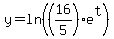 y=ln%28%2816%2F5%29e%5Et%29