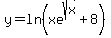 y=ln%28xe%5Esqrt%28x%29+%2B8%29