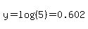 y=log%28%285%29%29=0.602