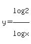 y=log%282%29%2Flog%28x%29
