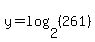 y=log%282%2C%28261%29%29