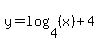 y=log%284%2C%28x%29%29%2B4
