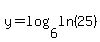 y=log%286%2Cln%2825%29%29