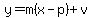 y=m%28x-p%29%2Bv