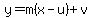 y=m%28x-u%29%2Bv