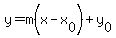 y=m%28x-x%5B0%5D%29%2By%5B0%5D