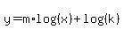 y=m%2Alog%28%28x%29%29%2Blog%28%28k%29%29