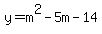 y=m%5E2-5m-14
