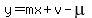 y=mx%2Bv-mu