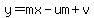 y=mx-um%2Bv