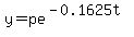 y=pe%5E%28-0.1625t%29