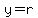 y=r