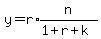 y=r%2Aexpr%28n%2F%281%2Br%2Bk%29%29