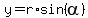 y=r%2Asin%28alpha%29