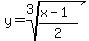 y=root%283%2C%28x-1%29%2F2%29