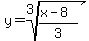 y=root%283%2C%28x-8%29%2F3%29
