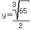 y=root%283%2C65%29%2F2