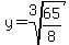 y=root%283%2C65%2F8%29