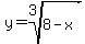 y=root%283%2C8-x%29