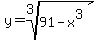 y=root%283%2C91-x%5E3%29