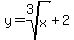 y=root%283%2Cx%29%2B2