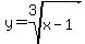 y=root%283%2Cx-1%29