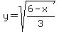 y=sqrt%28%286-x%29%2F3%29