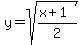 y=sqrt%28%28x%2B1%29%2F2%29
