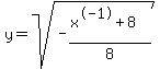 y=sqrt%28-%28x%5E-1%2B8%29%2F8%29
