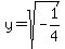 y=sqrt%28-1%2F4%29