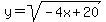 y=sqrt%28-4x+%2B20%29