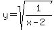 y=sqrt%281%2F%28x-2%29%29