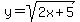 y=sqrt%282x%2B5%29