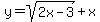 y=sqrt%282x-3%29%2Bx