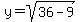 y=sqrt%2836-9%29