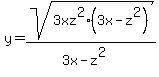 y=sqrt%283xz%5E2%2A%283x-z%5E2%29%29%2F%283x-z%5E2%29%29
