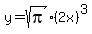 y=sqrt%28pi%29%282x%29%5E3