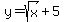 y=sqrt%28x%29%2B5
