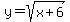 y=sqrt%28x%2B6%29