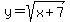 y=sqrt%28x%2B7%29